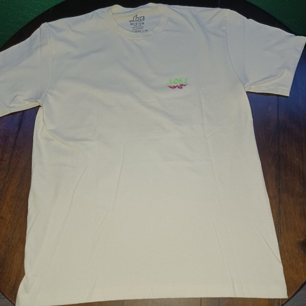 Lost Surfboards T-Shirt   Cream color. Reg fit. NWNT.